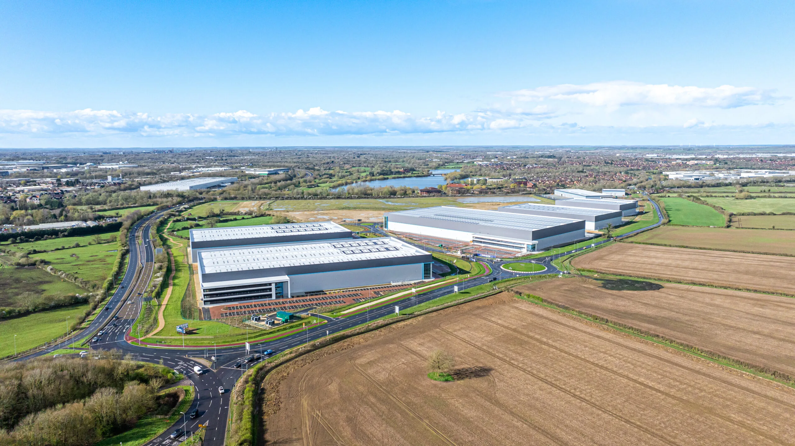 A warehouse in beautiful countryside